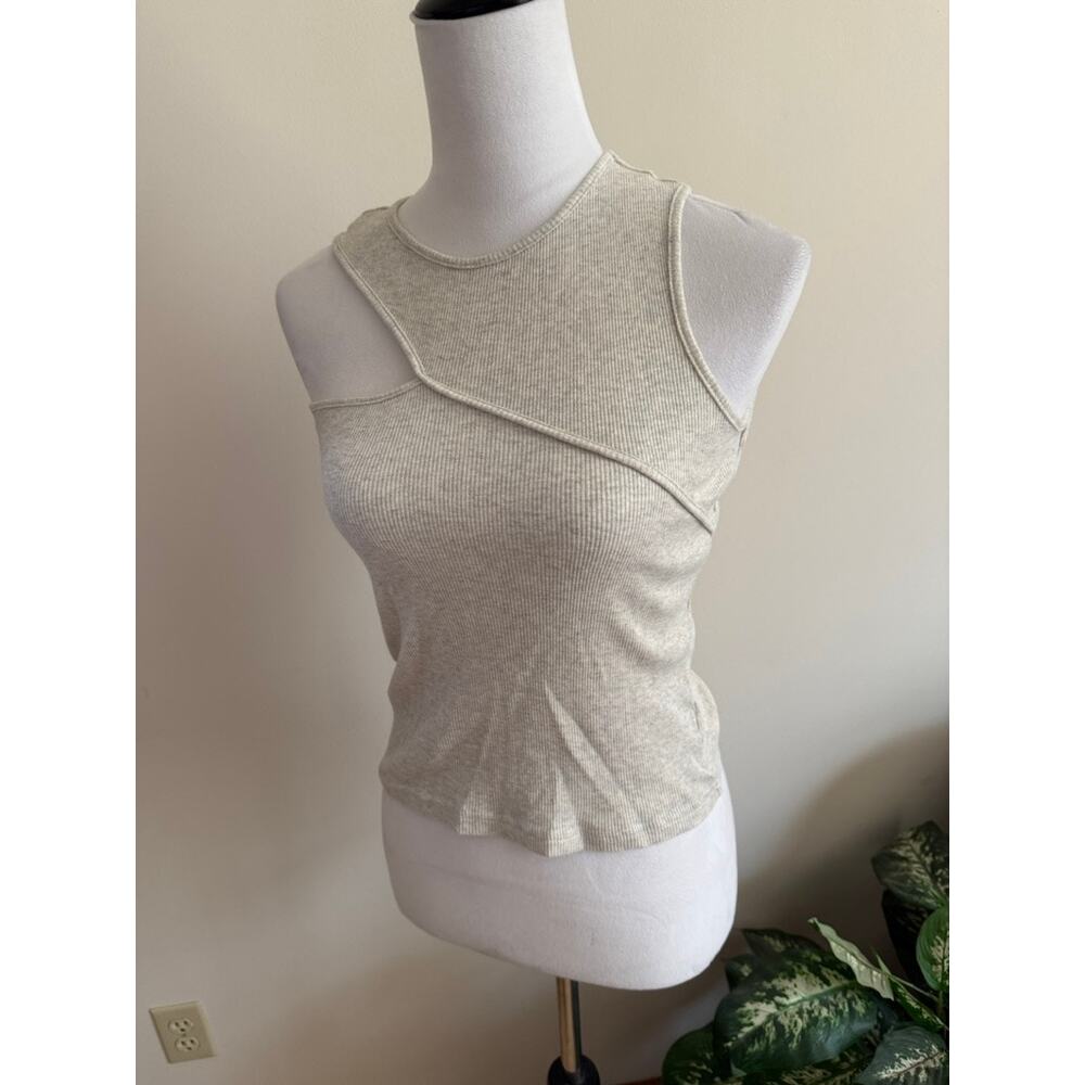 Cloud Ten Ribbed Light Gray Tank - Picture 4 of 6